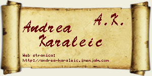 Andrea Karaleić vizit kartica